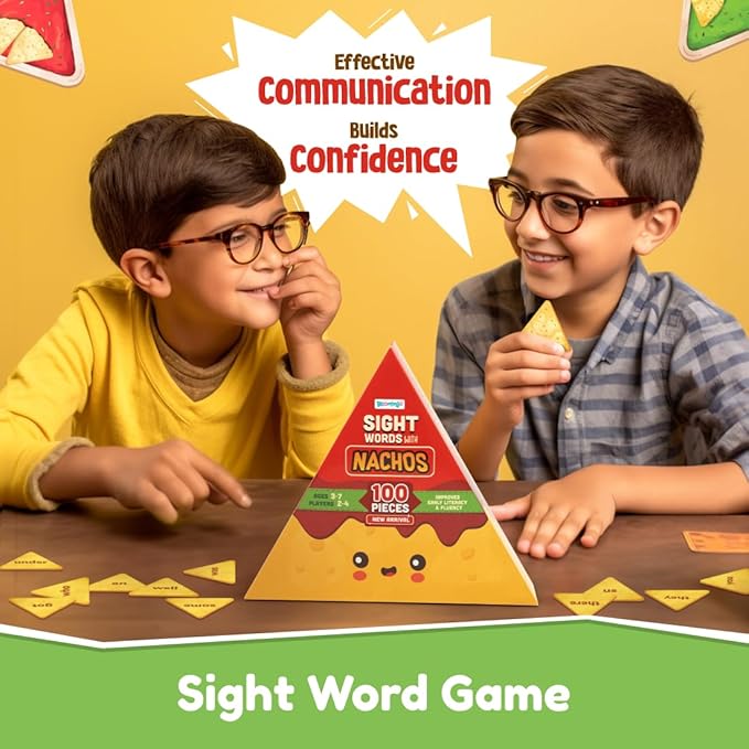 Bloomingo Learning Kit | Sight Words With Nachos | Learn Words With Nachos, Boosts Early Literacy & Confidence With Fun Word Challenges