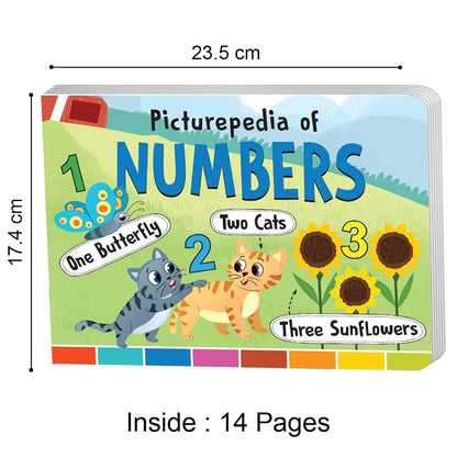 The Book Tree Picturepedia of Numbers I Board Book for Kids Age 2+ I Bright & Colourful Pictures I Easy-to-Read Word Labels I Builds Vocabulary I Early Learning Picture Books for Children by Majestic Book Club