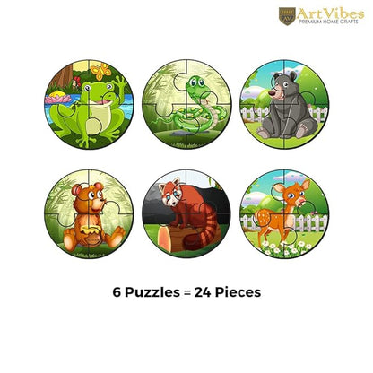 Artvibes Wooden Jigsaw Puzzle Games for Children & Kid's of Age 2-5 Years | Puzzle Toys for Kids | 4 Pieces