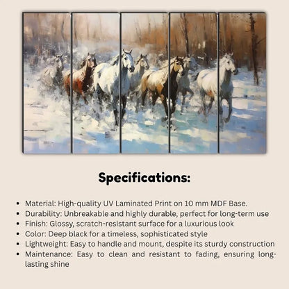 Livin'luxe Cute Kitten Wall Painting Cat & Butterfly Floral Art 5 Panel HD Painting Framed Artwork XL-35433