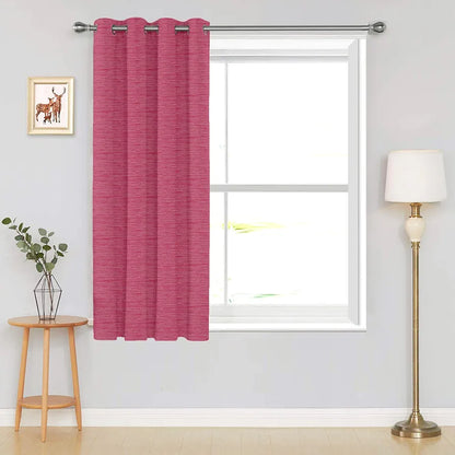 Divine Casa 5 Feet Premium Blackout Window Curtain Thermal Insulated Noise Reducing & Room Darkening Polyester Single Panel Colour Firebrick (Pack of 1)