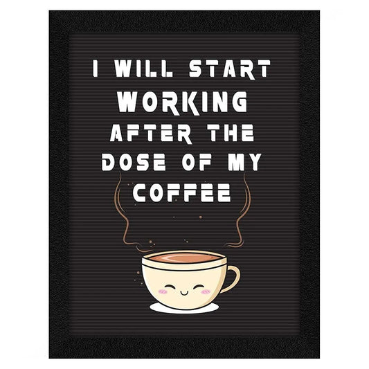 ArtX Paper Coffee Quote Wall Frame Art Painting