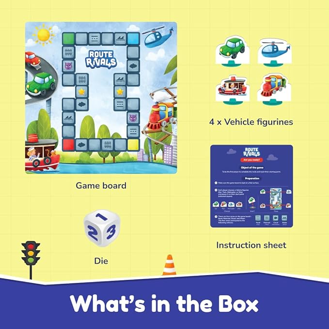 Bloomingo Board Game - Route Rivals | Thrilling Racing Game for Kids & Adults