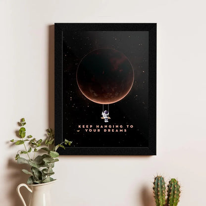 ArtX Paper Science Space Motivational Wall Frames Motivational Framed Posters A4 Set of 4