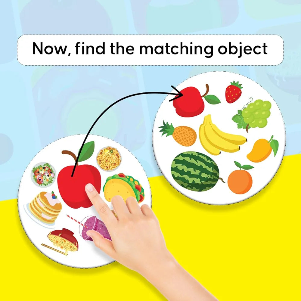 GiniMini Food Frenzy – Educational Card Game for Kids Ages 3+ | 57 Food-Themed Cards & Manual | Improves Vocabulary, Observation & Thinking 