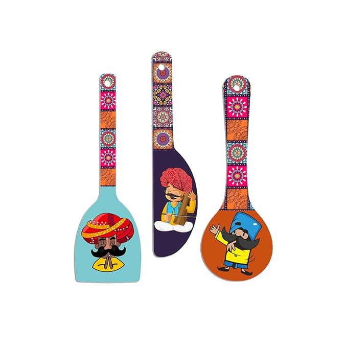 Artvibes Wooden Wall Hanger for Home | Set of 3