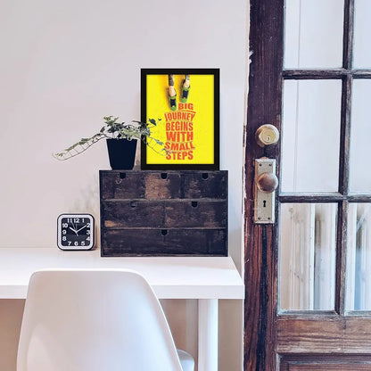 ArtX Paper Motivational Quotes Small Steps Wall Frame Art Painting