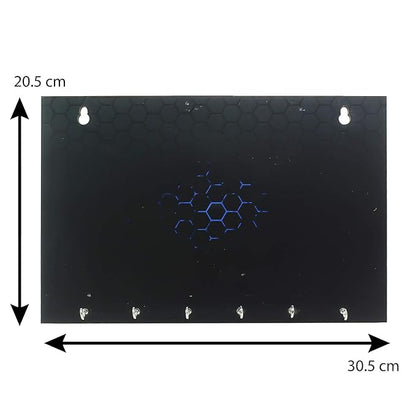 Ecraftindia Abstract Theme Wooden Key Holder With 6 Hooks