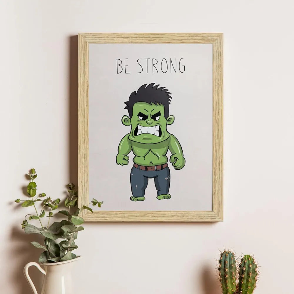 ArtX Wall Paintings Superheroes Kids Room Wall Frame Set Of 4