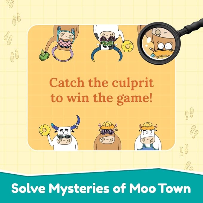 Bloomingo Pretend Play Kit Moo Town Detective | Become a Detective & Solve Thrilling Mysteries | Engaging Detective Game for Kids