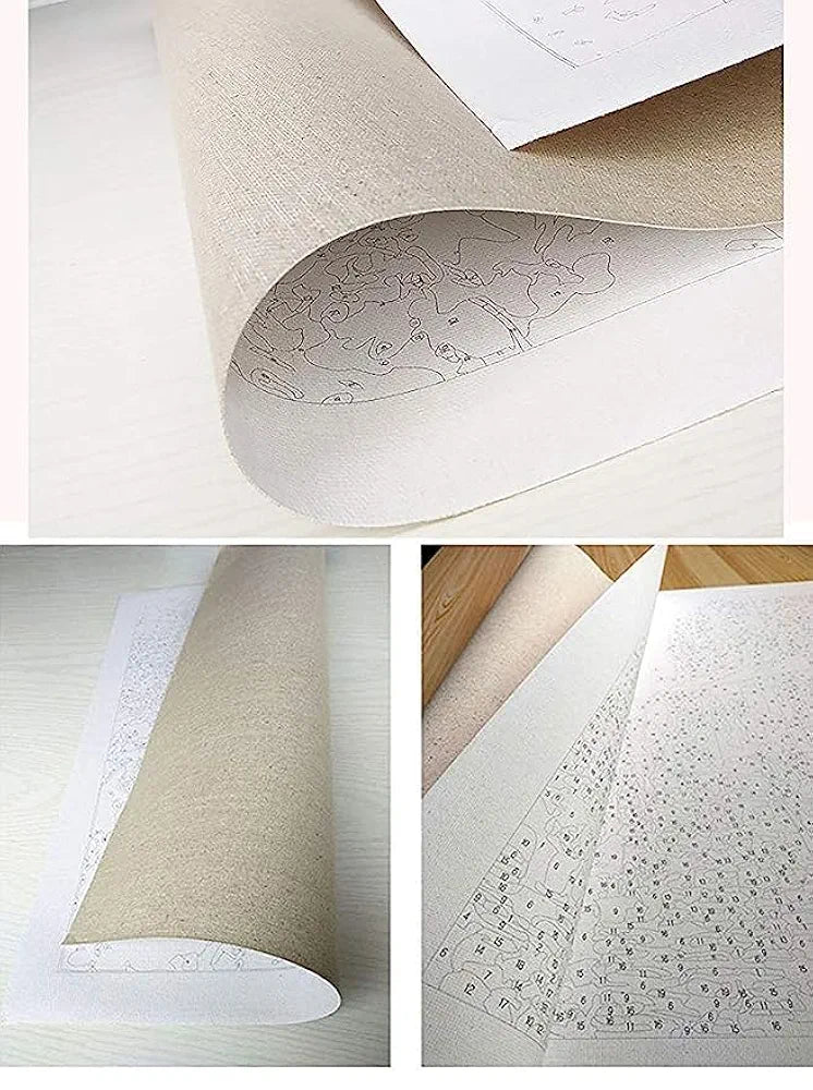 TREXEE DIY Oil Number Painting kit Pre-Printed Textured Canvas with Painiting Brush Acrylic Easy Hobby Non Toxic Pigment Painting Kit 40*50 CM for Adults Beginner Kids Gift Home Wall Decor Without Frame Diy Painting Kit DIY Paint by Number Kit DIY Acrylic Painting Kit DIY Oil Painting Kit