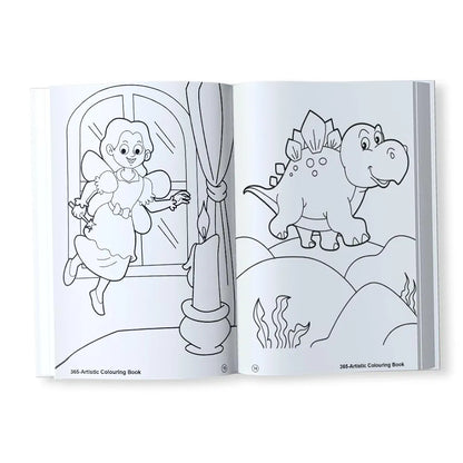 365 Artistic Colouring Book for Kids | Jumbo Colouring & Activity Book with 368 Pages | Fun Gift for Boys & Girls Ages 3+ | Improves Creativity, Focus & Fine Motor Skills | By Majestic Book Club