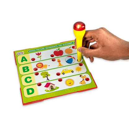 RATNA'S Intellikids Electro Game, 10 Double Sided Printed Cards, If it Lights its Right!! Learn About Alphabet,Numbers,Colors,Shapes,etc