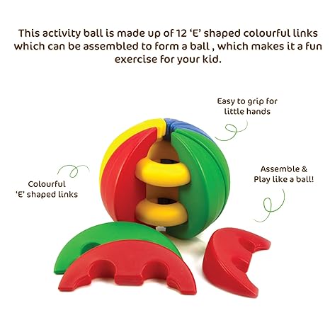 Funskool Giggles Activity Ball Crawling baby toy Baby ball Learning Activity Toy Multicolour