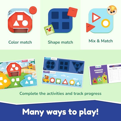 Bloomingo Learning Kit | Shapes and Colours on My Farm | Activity Sheet & Progress Tracker