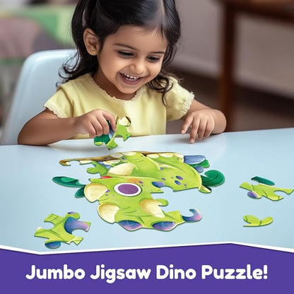 Bloomingo Puzzle Kit | My First Jigsaw Puzzle | Jigsaw Puzzle for Kids 2-4 Years | 20+ Jigsaw Pieces (Dino)