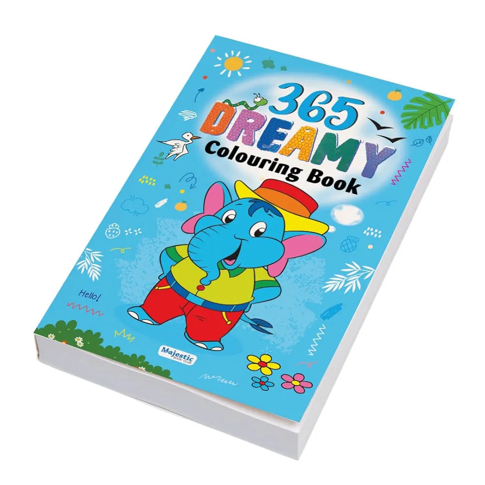 365 Dreamy Colouring Book for Kids | Jumbo Colouring & Activity Book with 368 Pages | Fun Gift for Boys & Girls Ages 3+ | Improves Creativity, Focus & Fine Motor Skills By Majestic Book Club