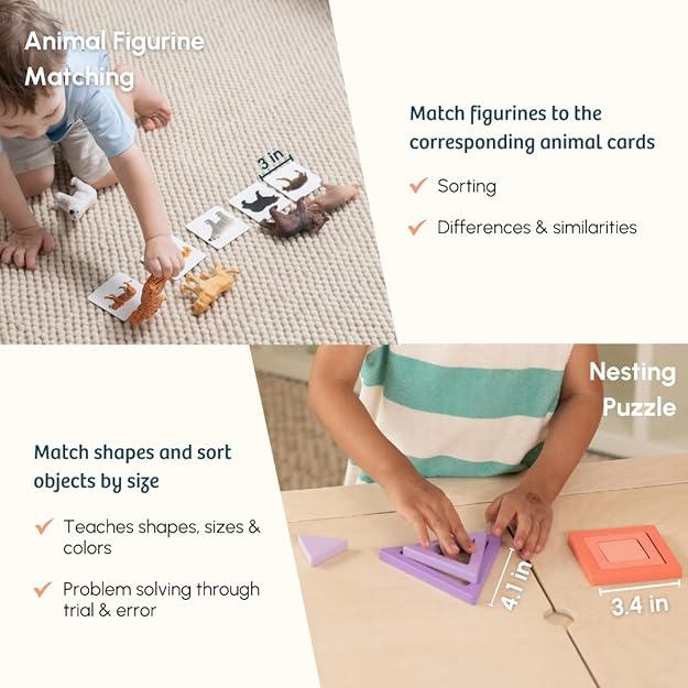 Curious Cub Montessori Learning Wooden Toys Box 9 | Brain Development Problem/puzzle Solving | Hand-eye Coordination