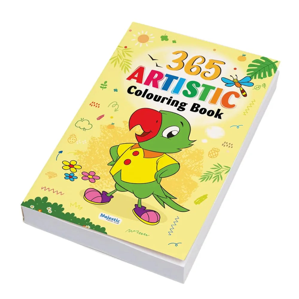 365 Artistic Colouring Book for Kids | Jumbo Colouring & Activity Book with 368 Pages | Fun Gift for Boys & Girls Ages 3+ | Improves Creativity, Focus & Fine Motor Skills | By Majestic Book Club