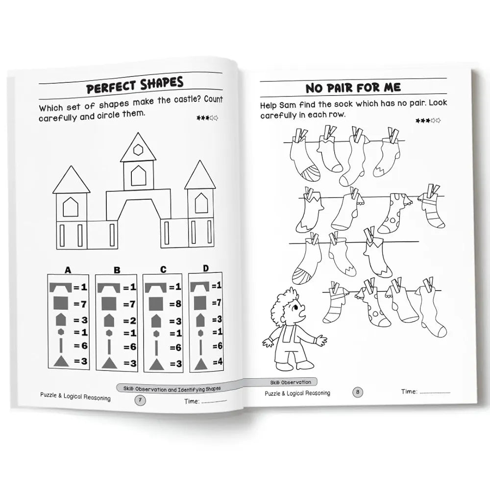 Puzzle & Logical Reasoning for Kids  - Ultimate Brain Games: 120+ Puzzles to Develop Critical Thinking and Logical Reasoning in children - | The Book Tree Books