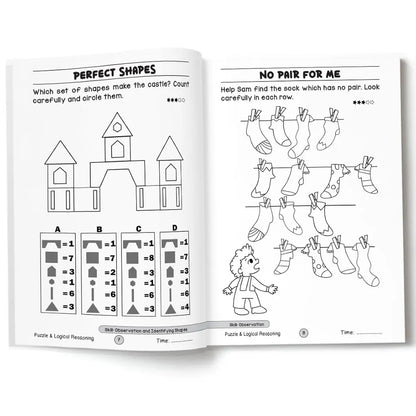 Puzzle & Logical Reasoning for Kids  - Ultimate Brain Games: 120+ Puzzles to Develop Critical Thinking and Logical Reasoning in children - | The Book Tree Books