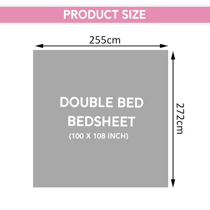 Kuber Industries Cotton Bedsheets for Double Bed with 2 Pillow Covers Spain Flower Lining Green