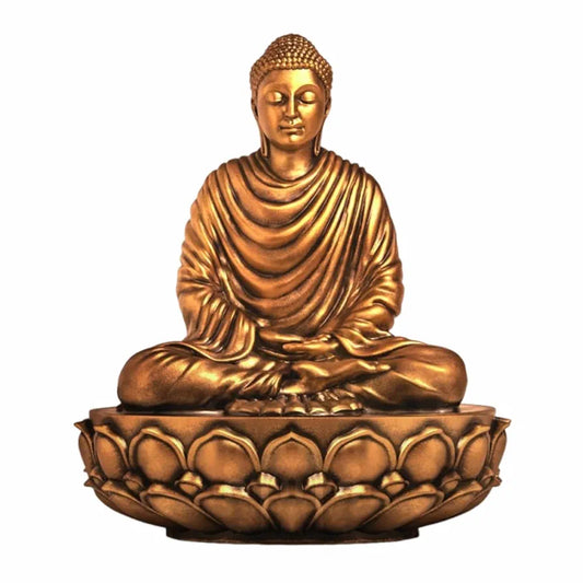 Jd Fresh 6 Inch Gautam Buddha Statue - Gold