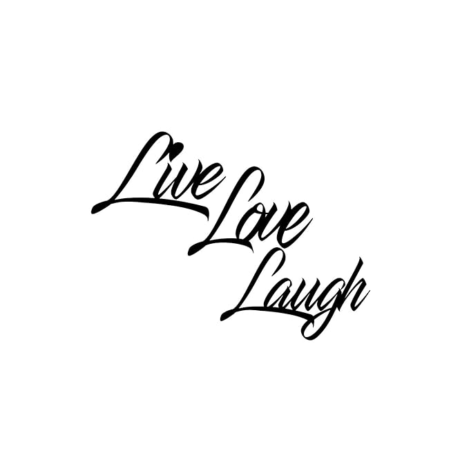 Ecraftindia "Live Love Laugh Black Engineered Wood Cutout Wall Art Decor | Romantic Wall Hangings