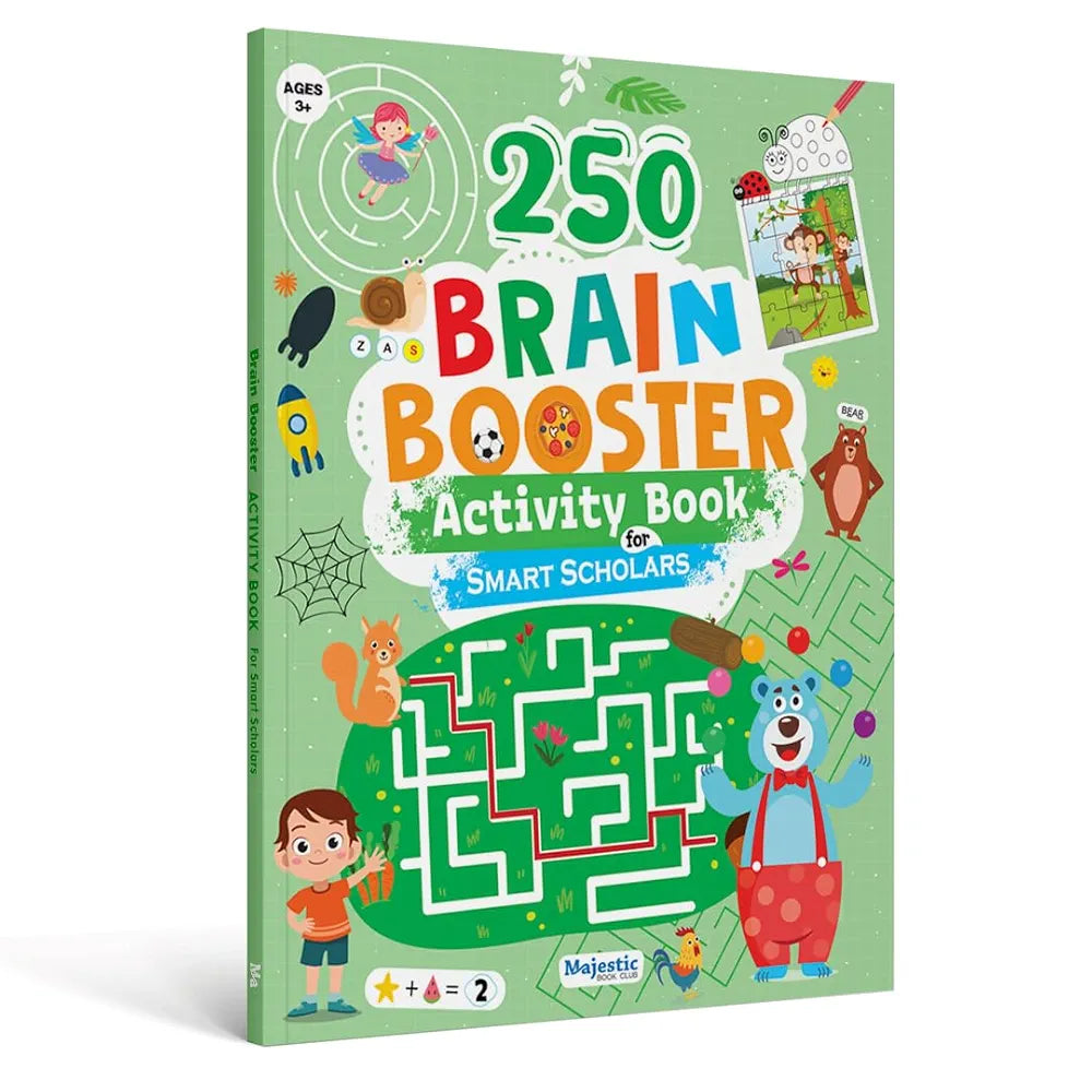 Brain Booster Activity Book for Age 3+ | 250 Engaging Brain Booster Activities to Enhance Focus and boost Problem-Solving Skills | Fun Learning | The Book Tree Books