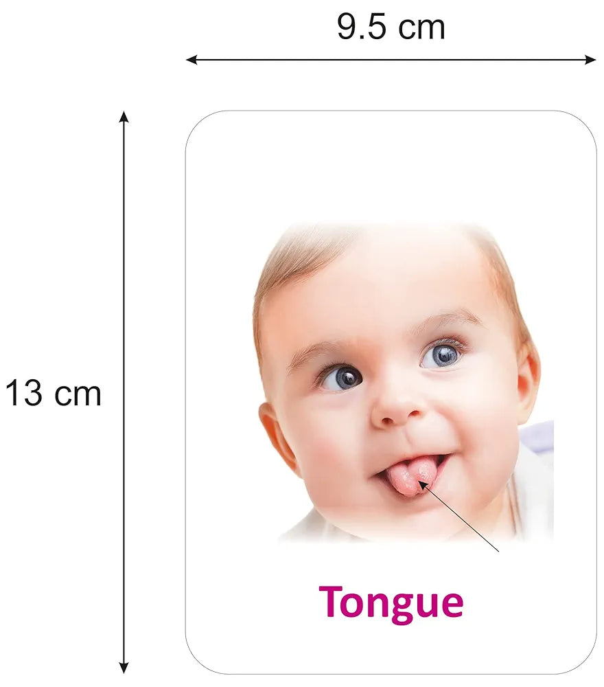 Gurukanth® Premium Parts of The Body Flash Cards for Kids Early Learning | Easy & Fun Way of Learning 1 Year to 6 Years Babies Smart Toys