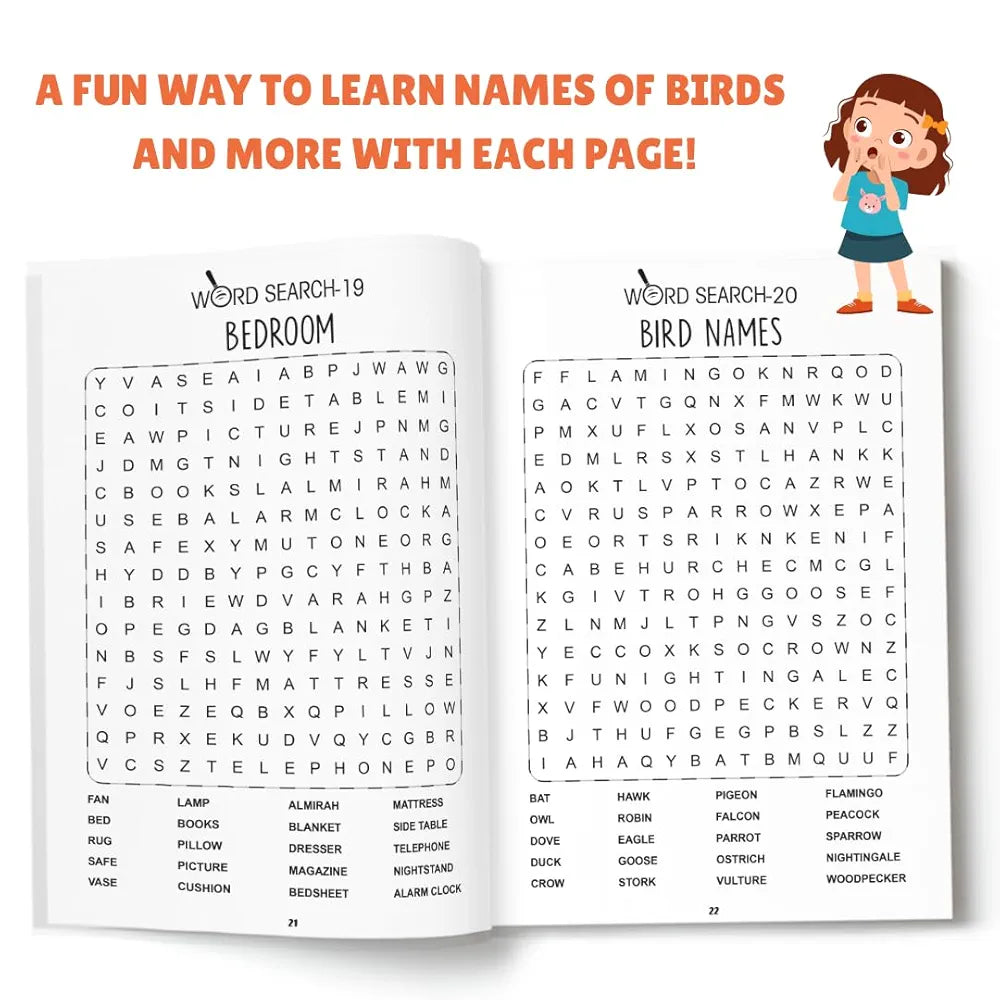 Word Search Activity Book for children Age 3+ years The Ultimate Brain Games Brain Booster Activities Early Learning Enhance Vocabulary English Activity Book | The Book Tree Books