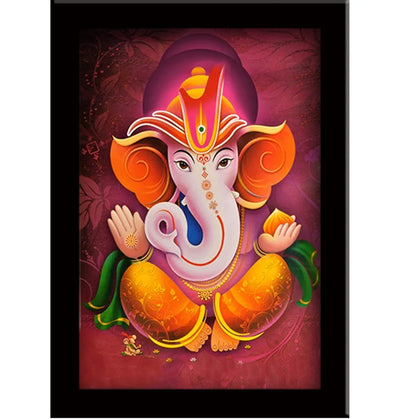 Lifehaxtore Ganesha Art Framed painting Laddu Ganesha