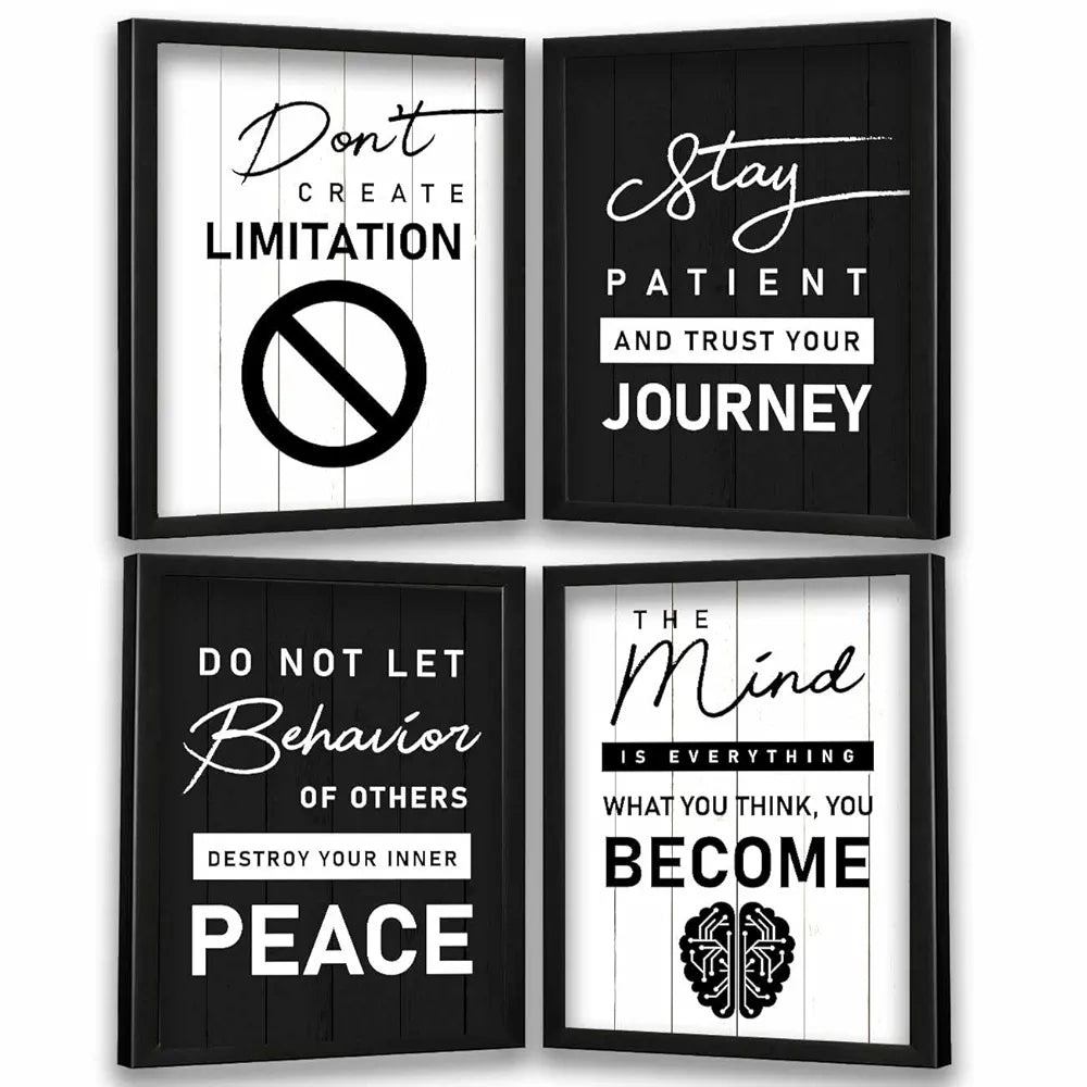 Kotart Dont Create Limitation Framed Posters Motivational Quotes Wall Frame