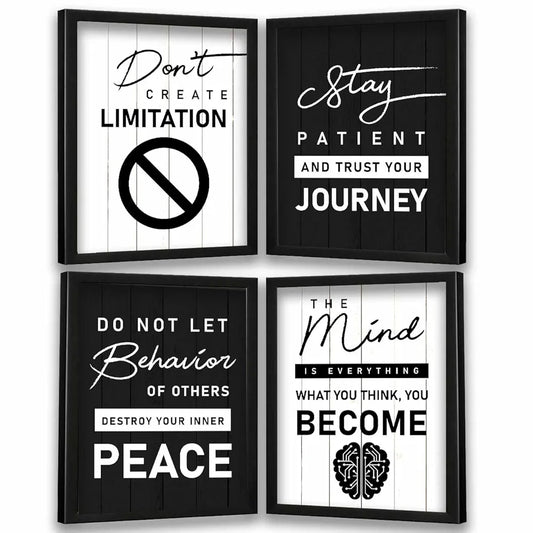 Kotart Dont Create Limitation Framed Posters Motivational Quotes Wall Frame