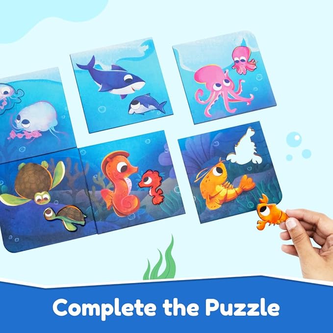 Bloomingo Puzzle Kit for Kids | Mommy and Me | A Happy Farm Family | Under the Sea