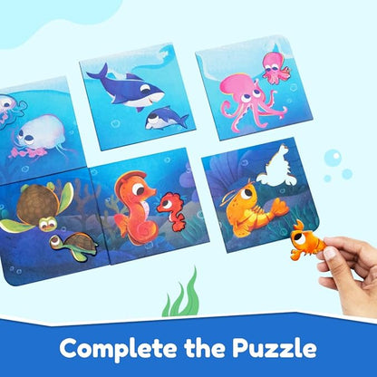 Bloomingo Puzzle Kit for Kids | Mommy and Me | A Happy Farm Family | Under the Sea