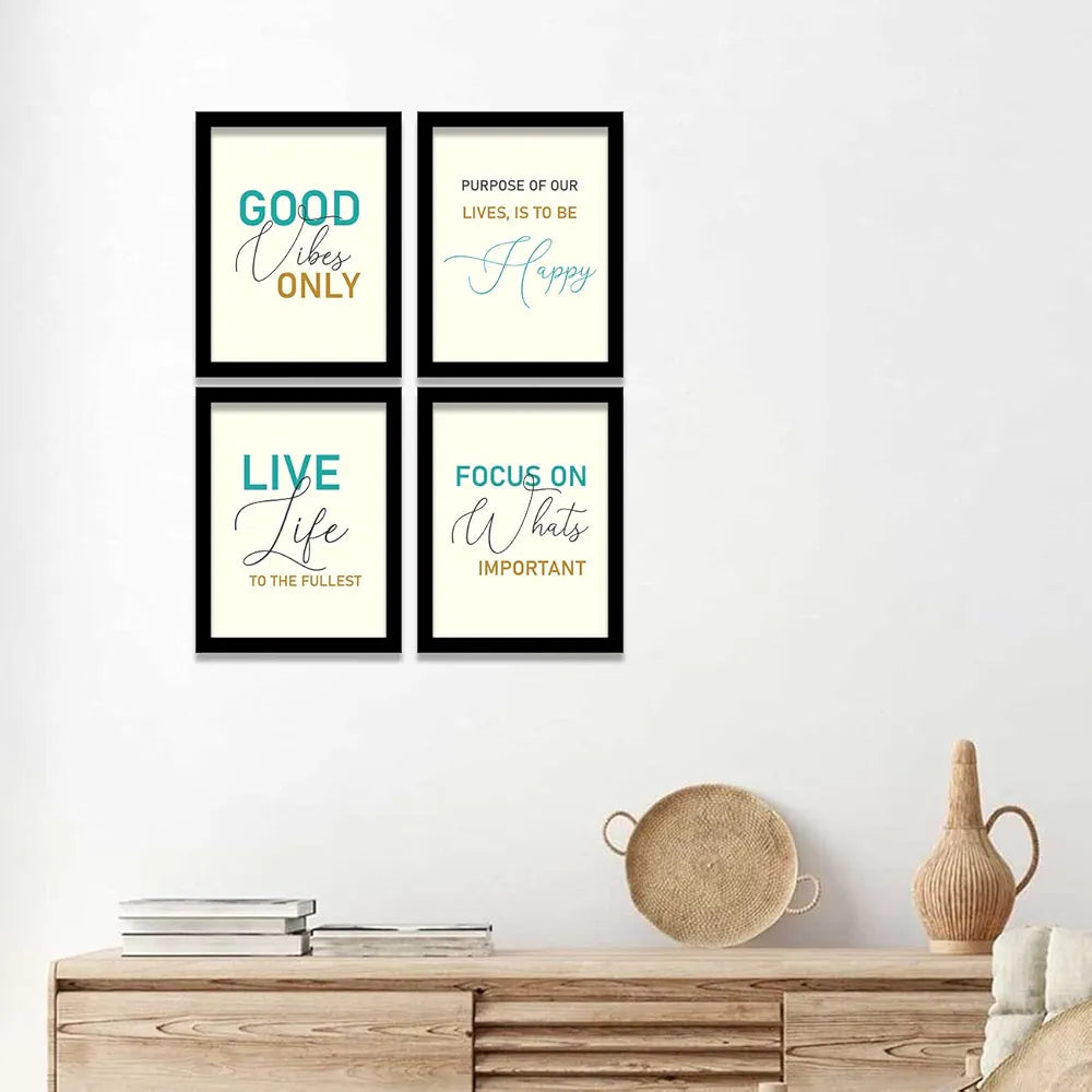 Kotart Good Vibes Only Framed Posters With Frame