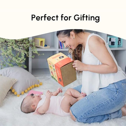 Curious Cub Montessori Geometric Rattle Ball Toy for Babies | Baby Hand Toy | Promotes Motor Skills, Hand-eye Coordination & Brain Development