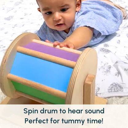 Curious Cub Montessori Spinning Drum Toy for Babies | Develops Fine Motor Skills | Educational Toy for Early Development