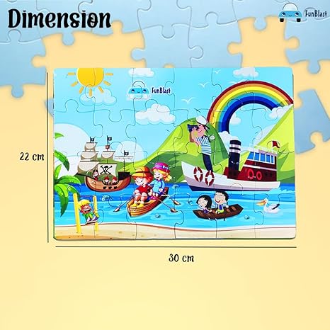 FunBlast Jigsaw Puzzles for Kids Set of 4 Transport Vehicles Jigsaw Puzzle for Kids