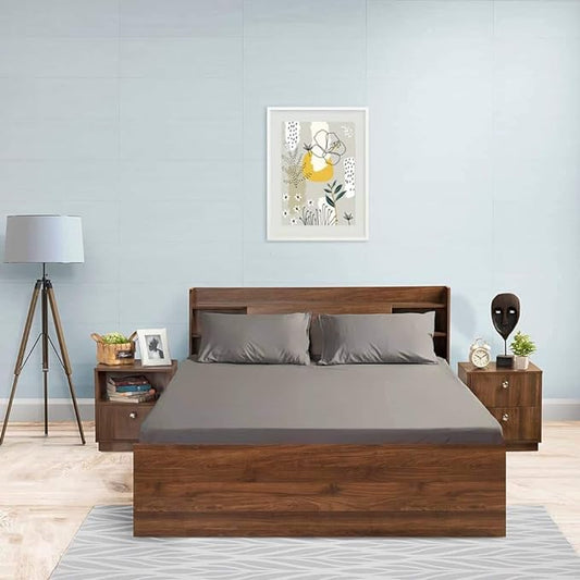 Wakefit Bedsheet for King Size Bedsheet King Size Bed Cotton 2 Pillow Covers Elastic Fitted Sheet Grey Colour