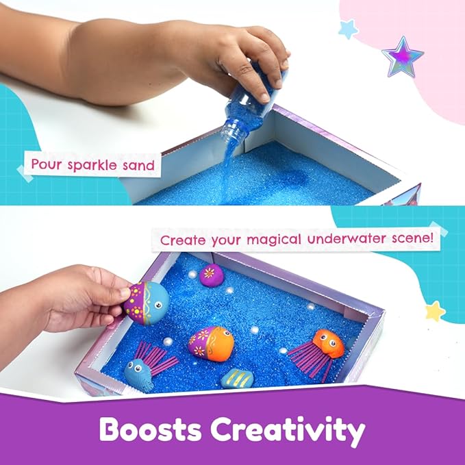 Bloomingo Art & Craft Kit - Rock Painting Kit Magical Underwater Kingdom | Fun Diy Rock Painting Kit for Kids
