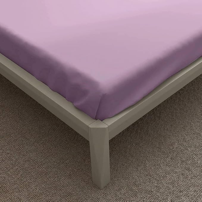 Wakefit Bedsheet for King Size Bedsheet King Size Bed Cotton 2 Pillow Covers Elastic Fitted Sheet Lavender Herb