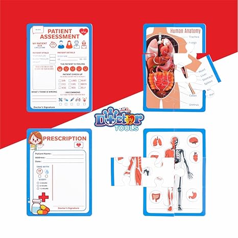 Zudo Toys Doctor's Kit Play Set 20 Toy Pieces  Doctor Role Play Set Doctor Kit