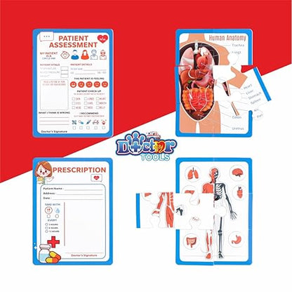 Zudo Toys Doctor's Kit Play Set 20 Toy Pieces  Doctor Role Play Set Doctor Kit