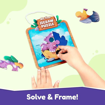 Bloomingo Puzzle Kit | My First Jigsaw Puzzle | Jigsaw Puzzle for Kids 2-4 Years | 20+ Jigsaw Pieces (Dino)