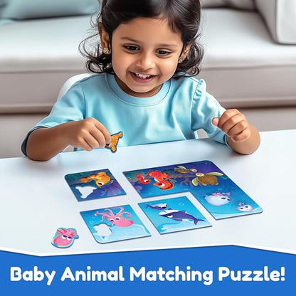Bloomingo Puzzle Kit for Kids | Mommy and Me | A Happy Farm Family | Under the Sea