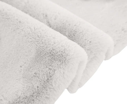 Luxe Home International Ruffle Bath Runner 2 X 5 Ft Colour White