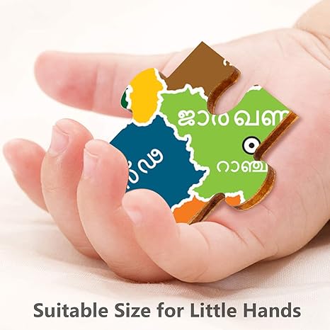 Webby Kid India Map in Malayalam Wooden Jigsaw Puzzle 40Pcs