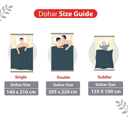 Divine Casa Floret 100% Cotton Single Dohar 120 GSM Soft & Lightweight Throw Blanket Colour Royale